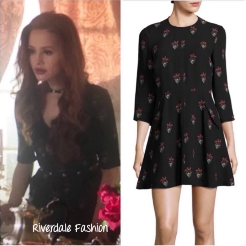 A.L.C. Terry Floral Print 100% Silk Mini Dress